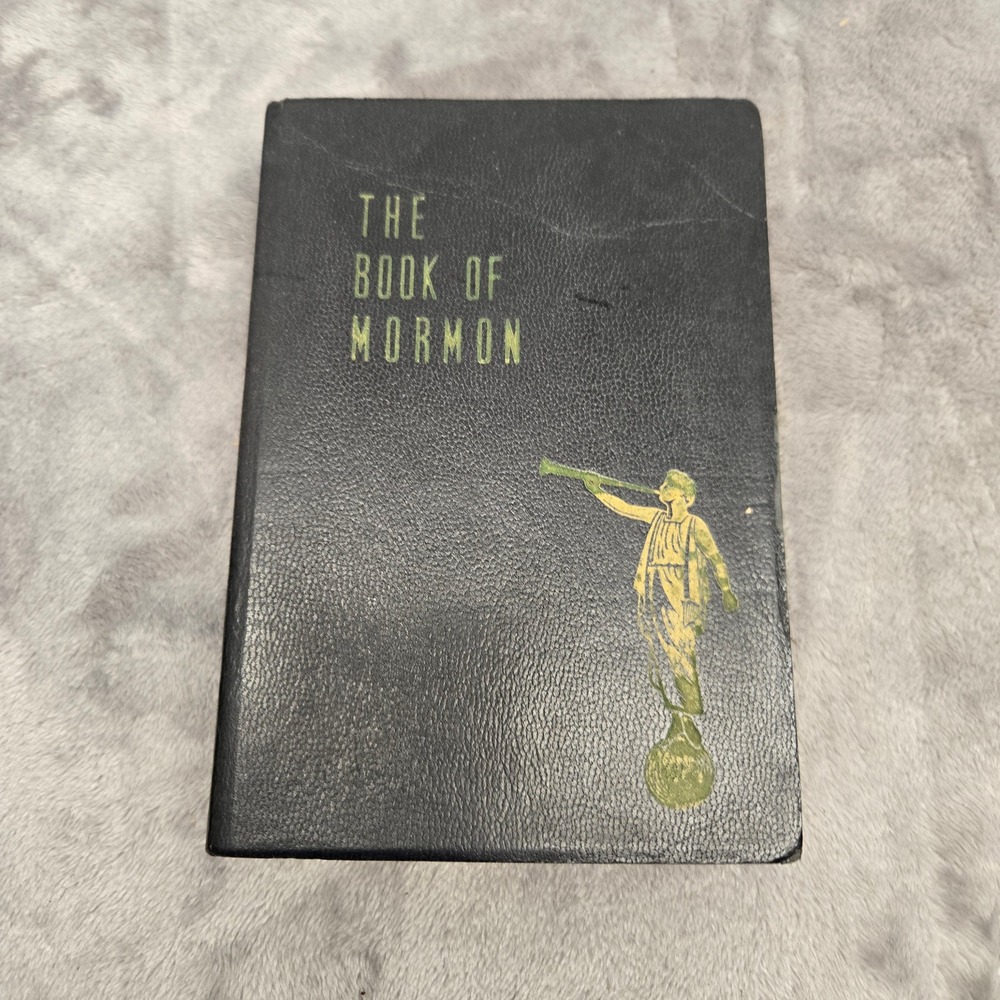 The Book of Mormon Vintage Black Hardcover Angel Moroni LDS Religious Text